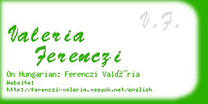 valeria ferenczi business card